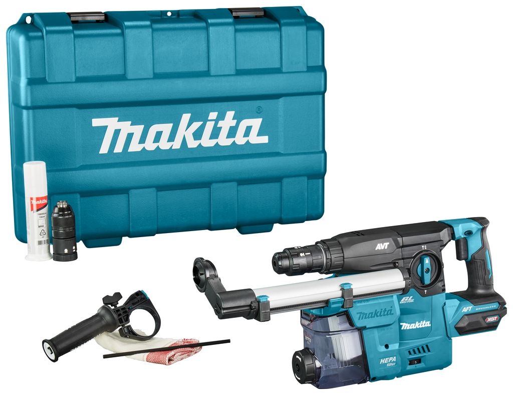 Ciocan combinat SDS-Plus Makita HR009GZ02 cu extracție a prafului 40V Max fără baterii și încărcător