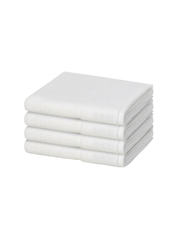Möve for Frottana 4 X Handtuch im Set Pearl in Snow günstig kaufen 50 x 100 cm