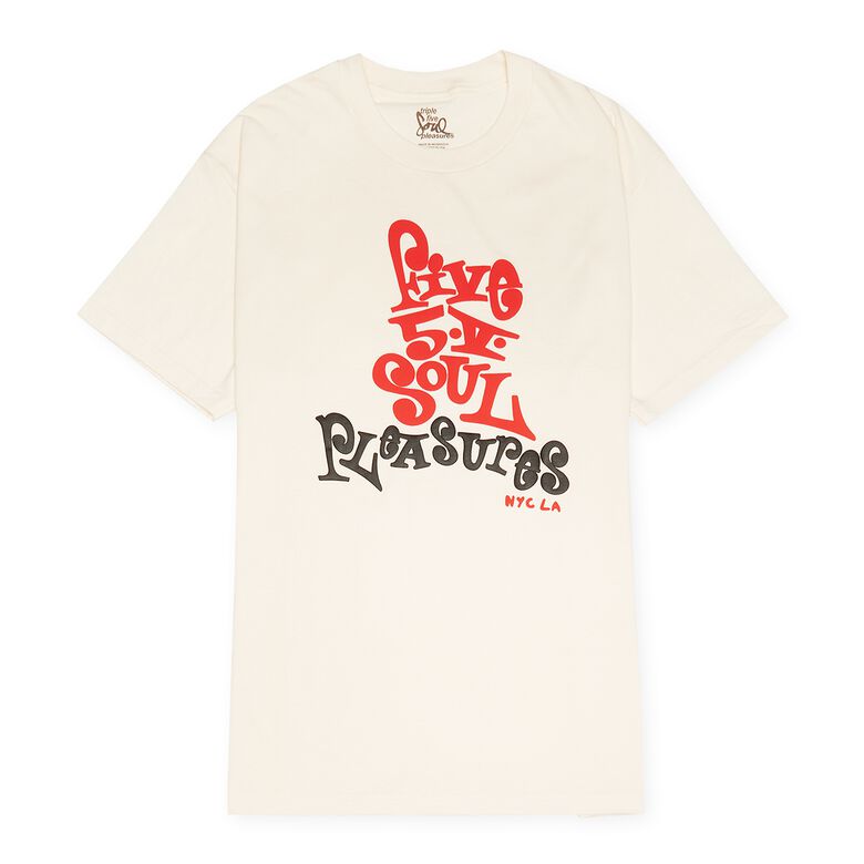 Pleasures x N.E.R.D. Five 5 V T-Shirt cream