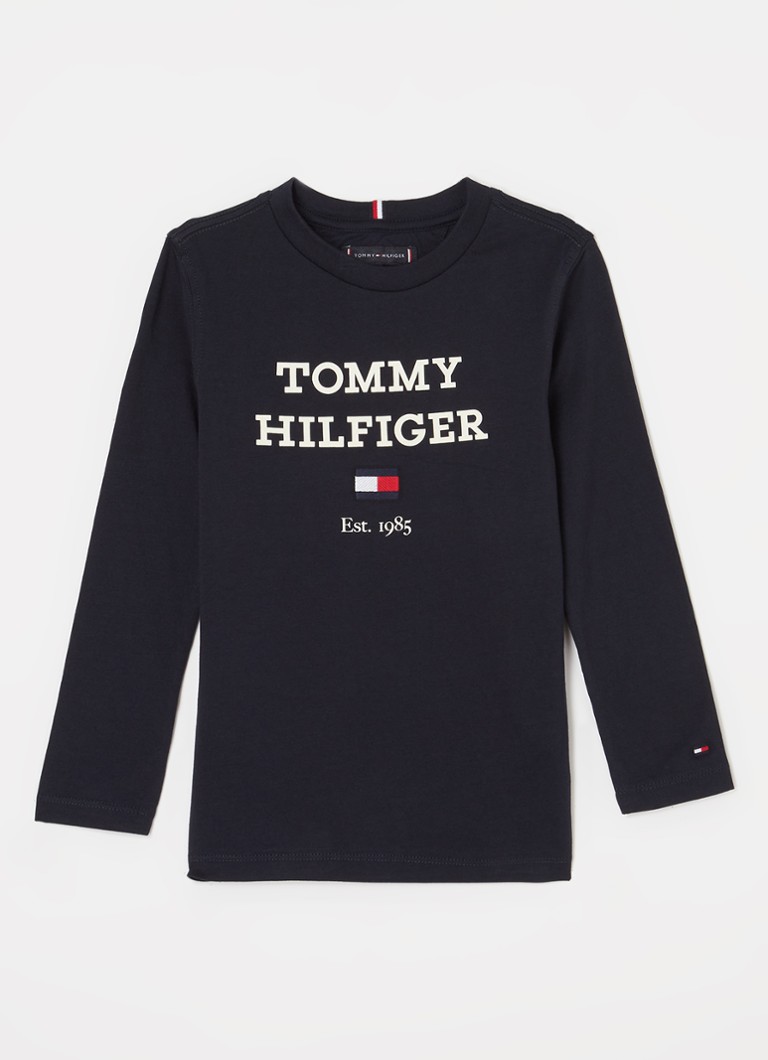 Tricou cu mânecă lungă Tommy Hilfiger cu logo imprimat