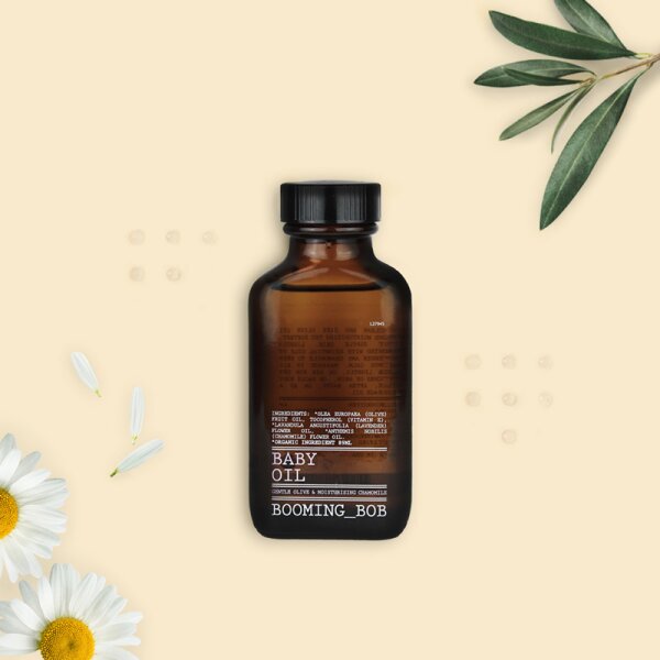 Booming Bob Baby Oil Gentle Olive & Moisturising Chamomile Babyöl