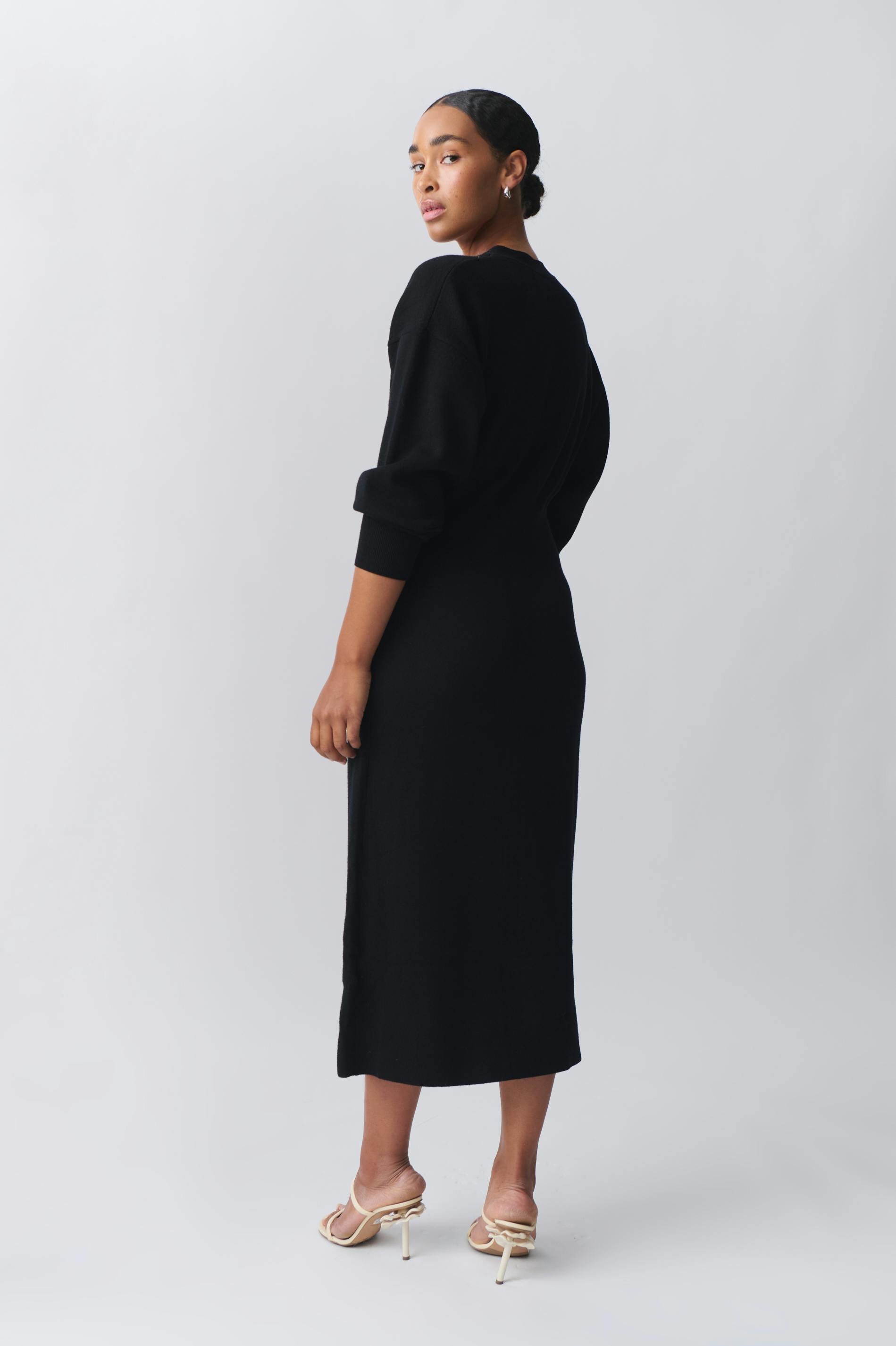 Knitted button down dress