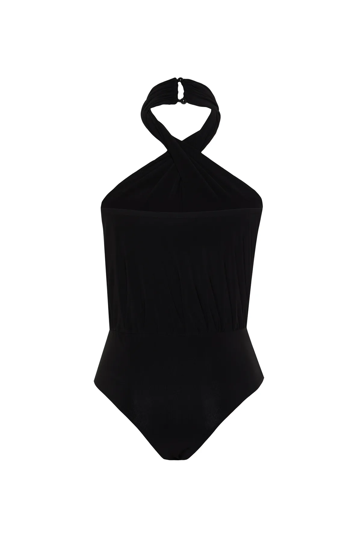 Trendyol Collection  Schwarzer Neckholder-Strickbody TPRSS24BD00004