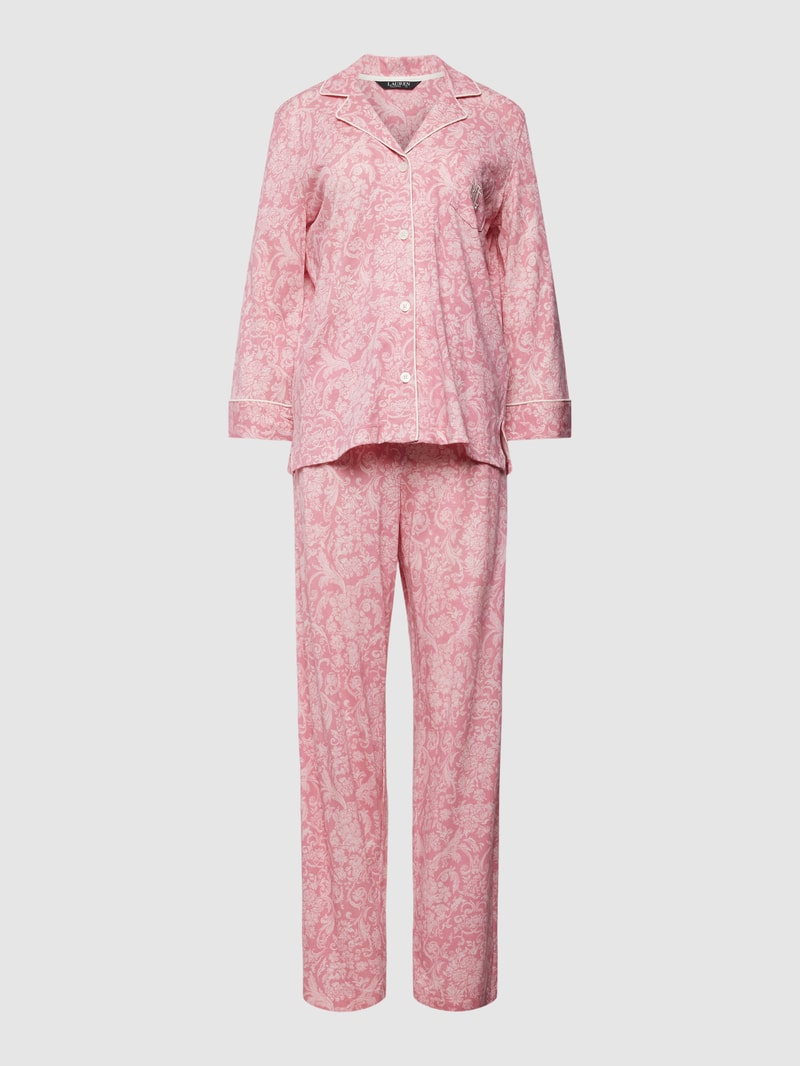 Pyjama mit floralem Muster in pink