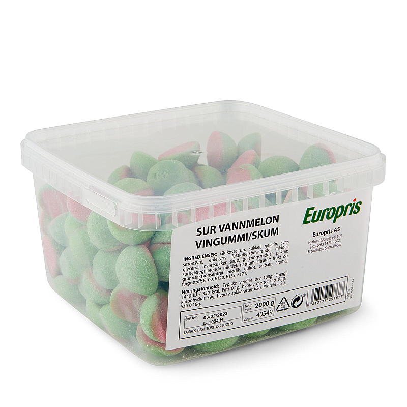 KnallGodt Sur vannmelon 2 kg Vingummi/skum, Vidal