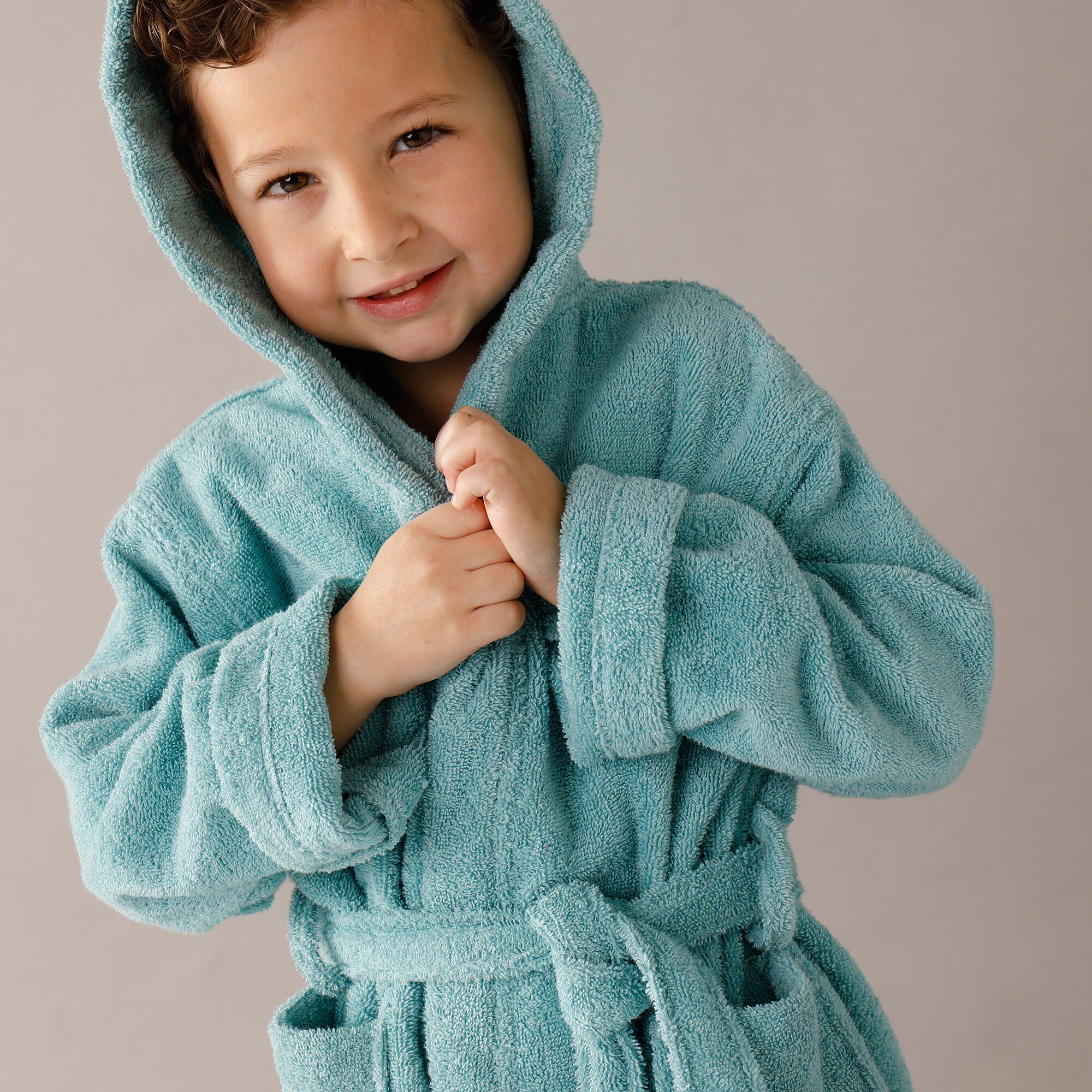 Peignoir enfant éponge bouclette à capuche