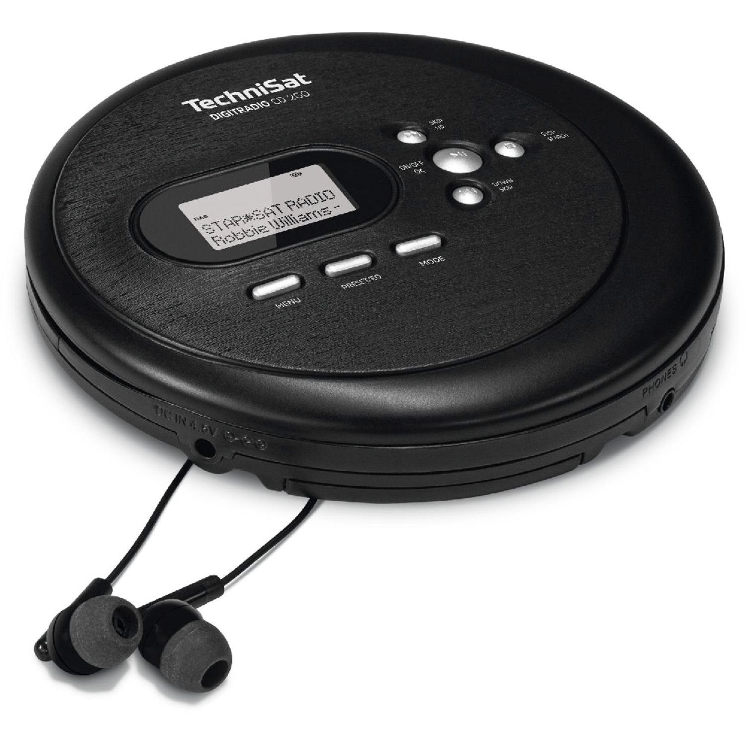 TechniSat DIGITRADIO CD 2GO Discman CD-Player, DAB+, MP3 mit Resume-Funktion Digitalradio (DAB) (UKW, DAB+, CD, MP3)