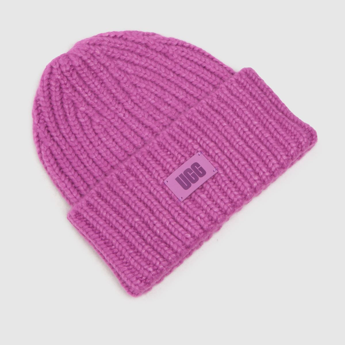 UGG rosa grov ribbad mössa för barn