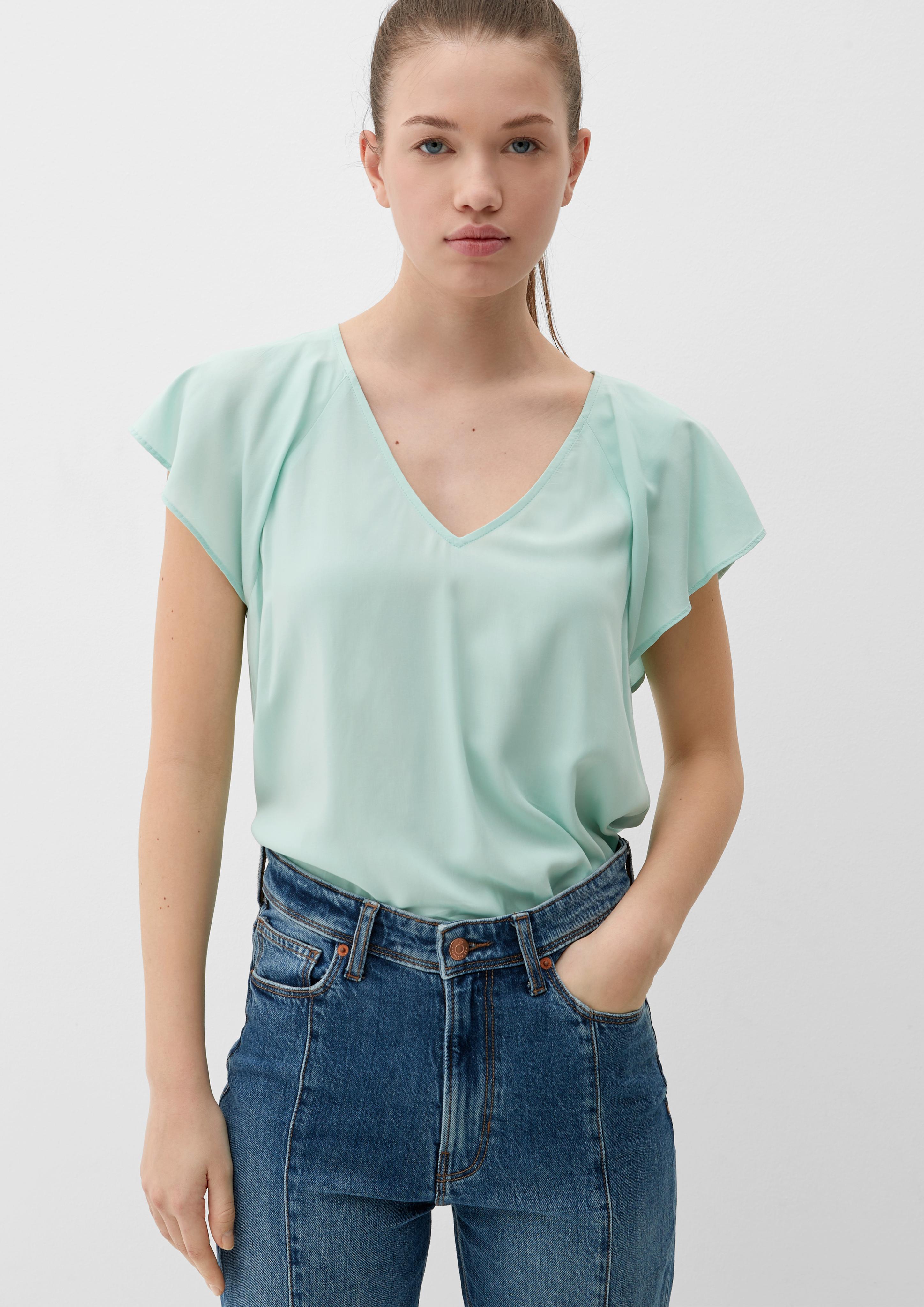 Viskosebluse mit V-Ausschnitt  2132616-6092