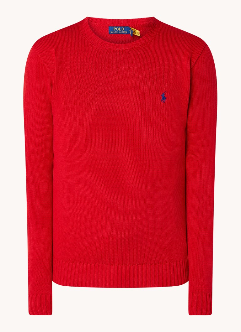 Πουλόβερ Ralph Lauren με χοντρό πλεκτό ύφασμα και κέντημα λογότυπου