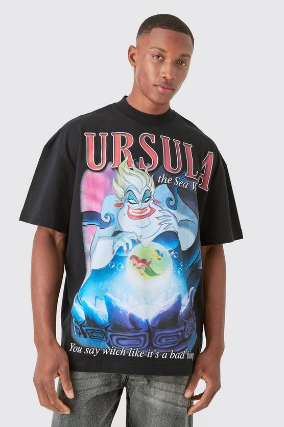 Oversize T-Shirt mit lizenziertem Disney Ursula Print