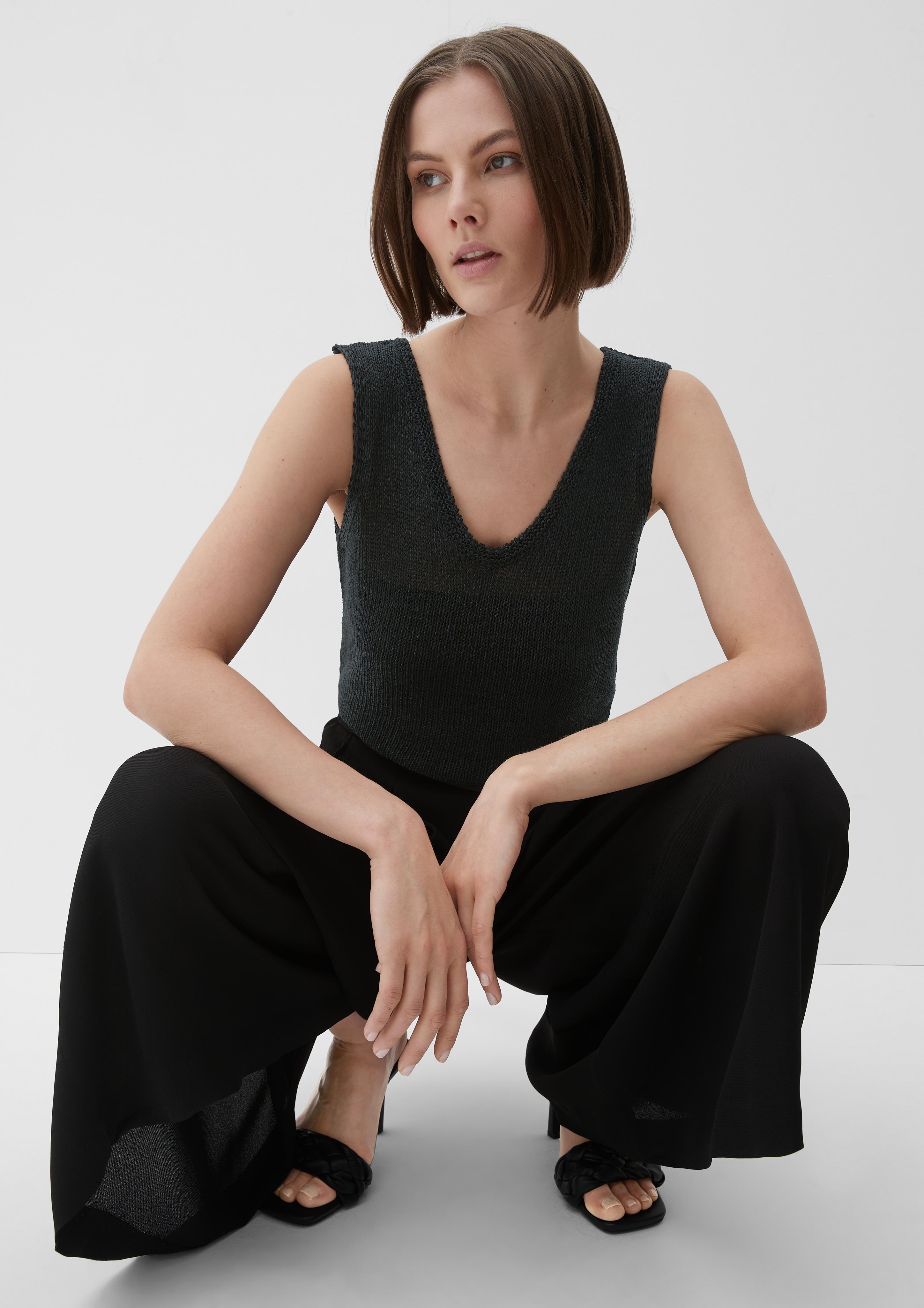 Strickshirt mit V-Ausschnitt  2128842-99X5