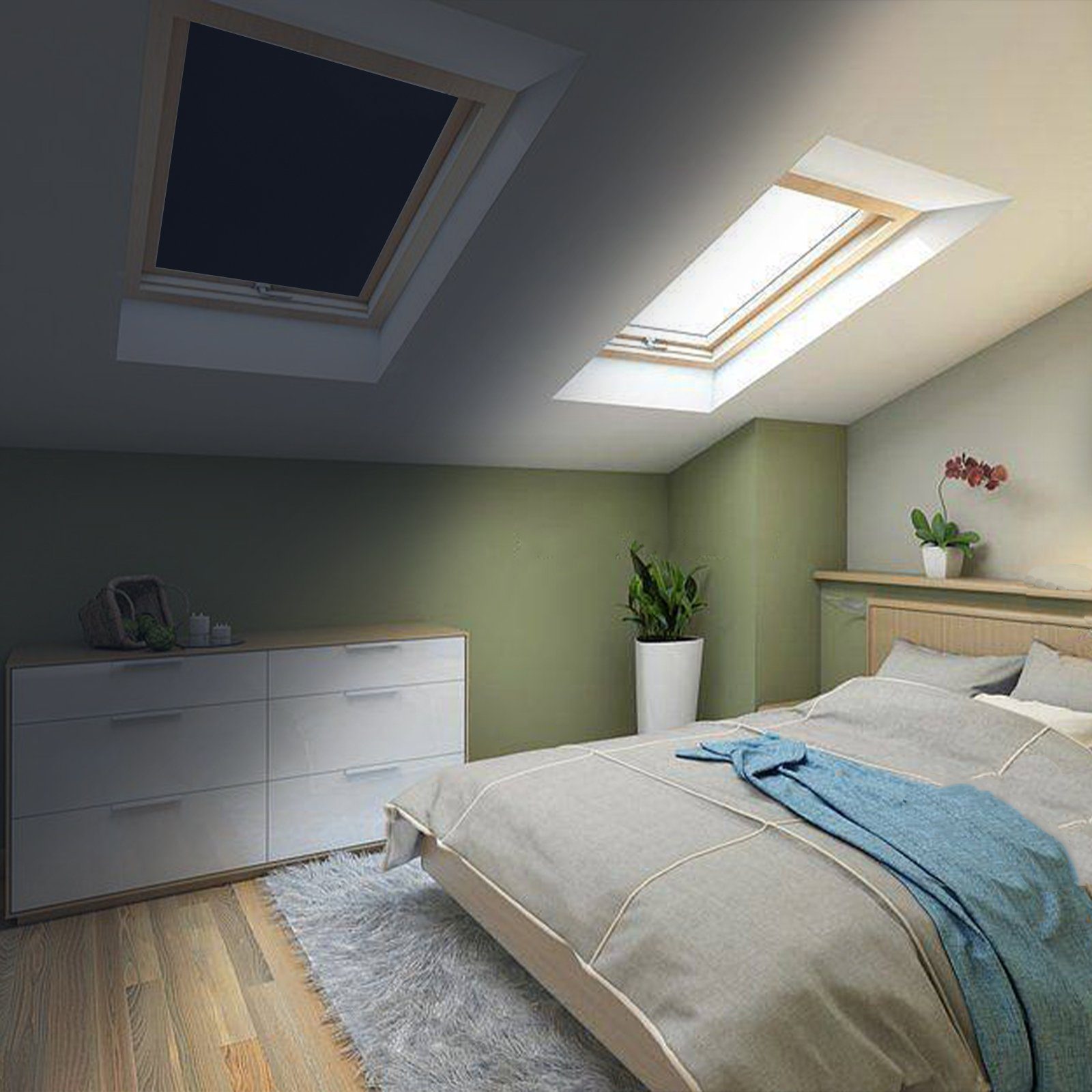 Scheibengardine DIY Verdunkelungsvorhang, 100% Blackout, thermisch isoliert, Sunicol, (1 St), verdunkelnd, für Wohnzimmer Schlafzimmer