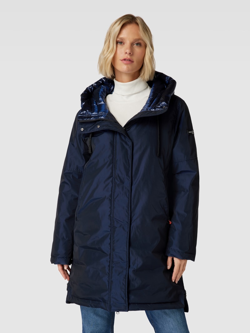 Parka mit Kapuze Modell 'PAYTEN' in marineblau