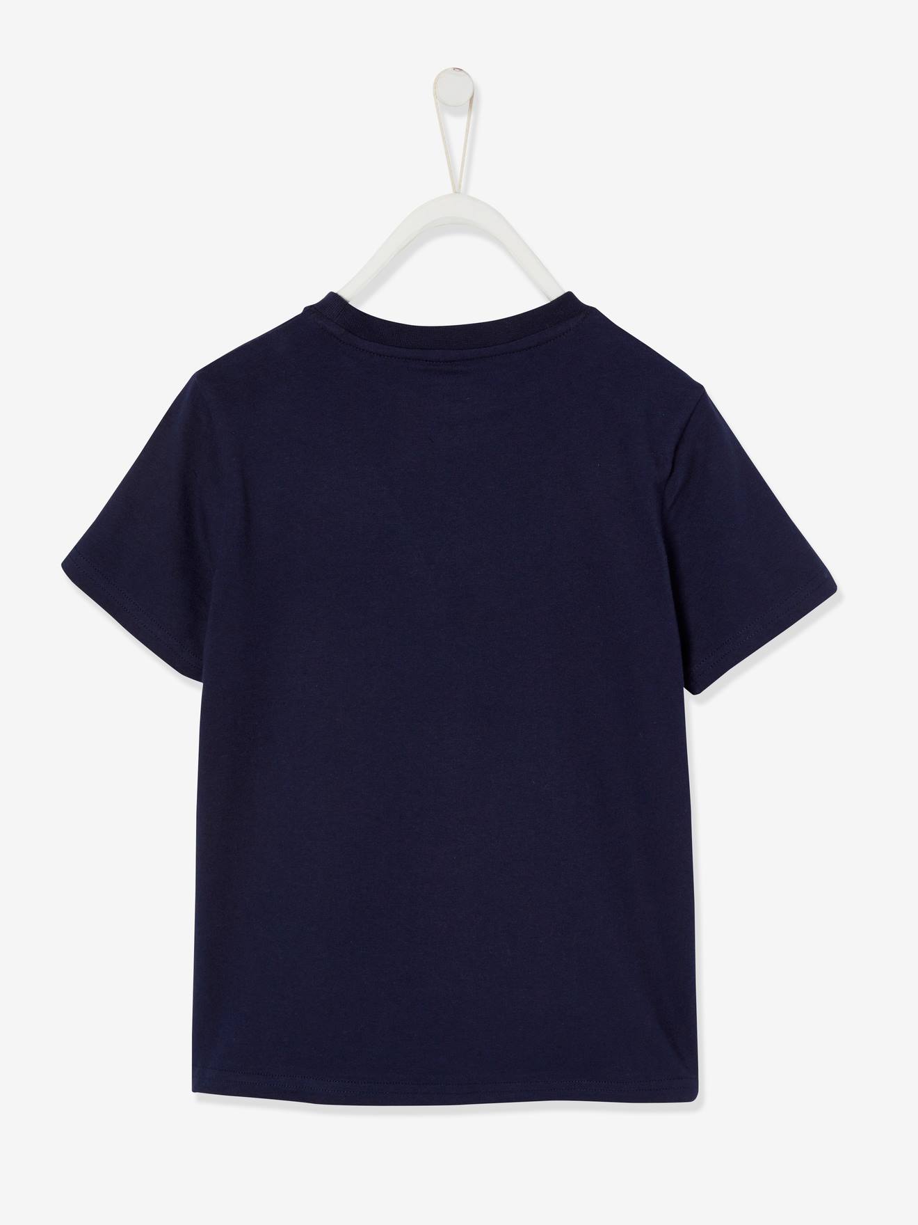 T-shirt motif dinosaure géant garçon marine