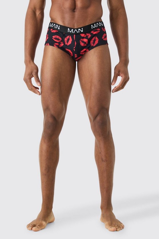 Man Unterhose mit Lippen-Print
