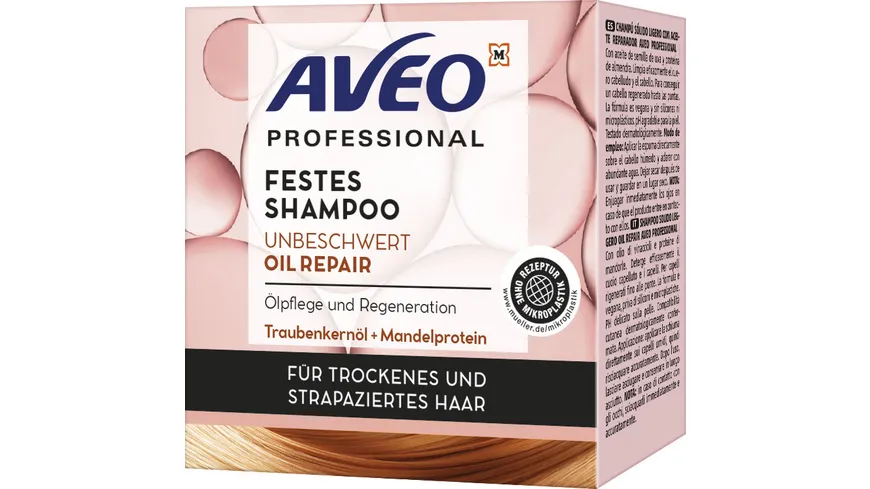 AVEO Professional Festes Shampoo Unbeschwert Oil Repair 70 g