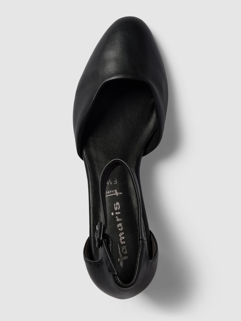 Pumps mit Dornschließe in schwarz