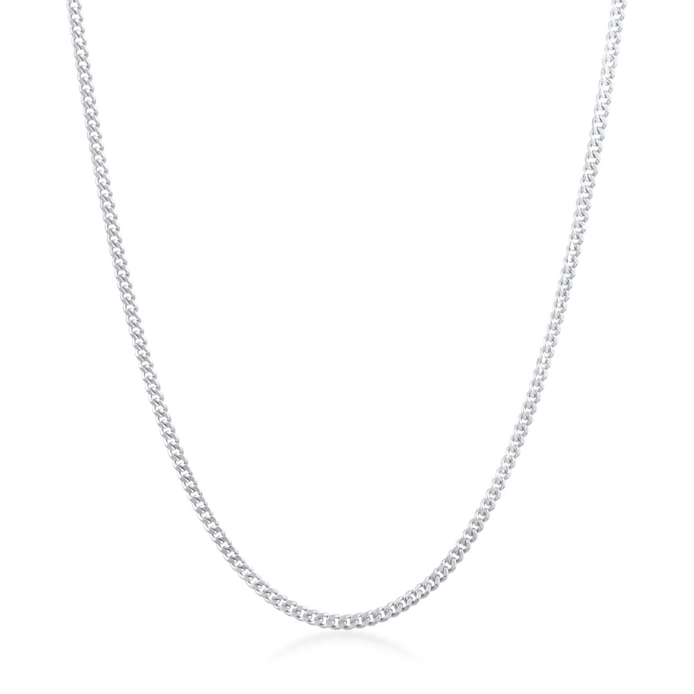KUZZOI KUZZOI Collier Chaîne pour hommes Basic Fine Minimal en argent sterling 925 plaqu collier