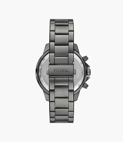 Fossil Outlet Uhr Bannon Multifunktionswerk Edelstahl rauchgrau