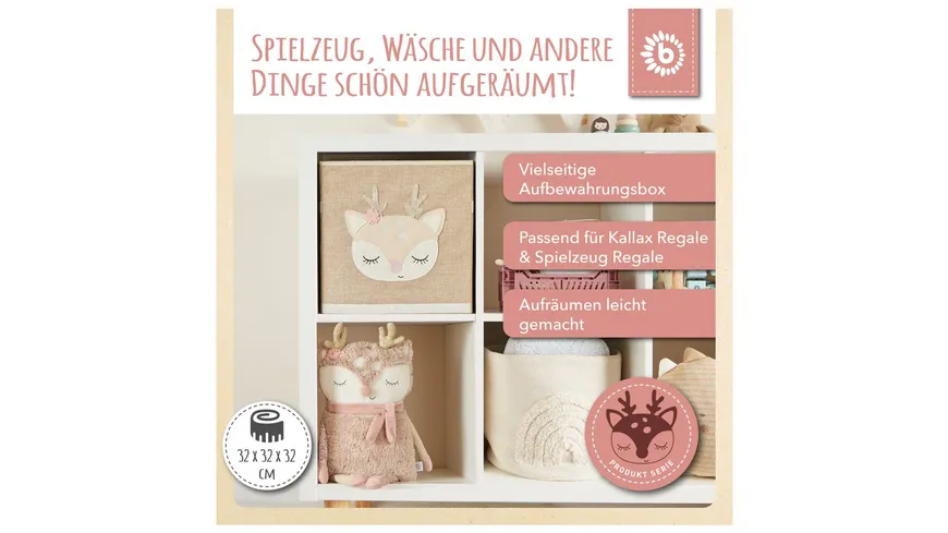 Bieco - Aufbewahrungsbox Reh Ella