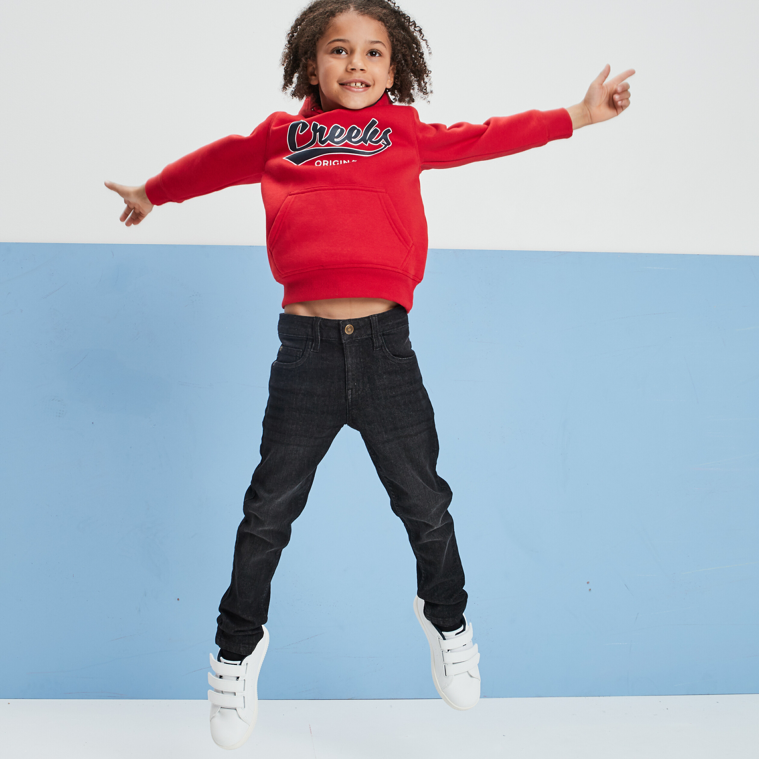 Sweat à capuche hoodie Creeks rouge garçon | La Halle