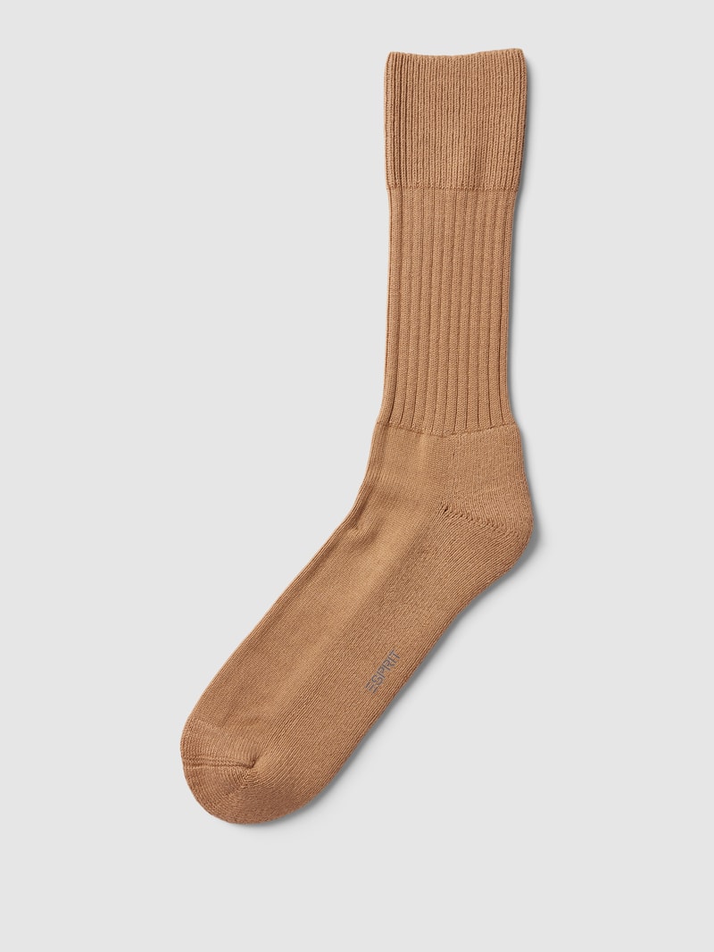 Socken mit Label-Detail in camel