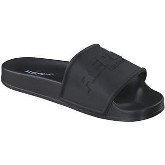Replay Up Emboss Slide in schwarz