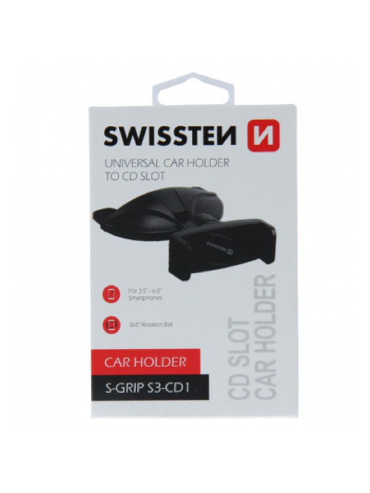 Swissten Universal Auto-Halter für Tablets, Smartphones mit CD-Schlitz in schwarz günstig kaufen 20 cm