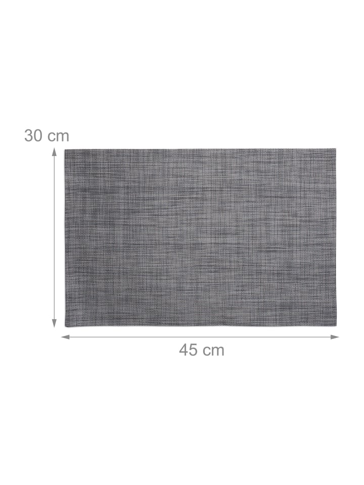 relaxdays 6tlg. Tischset in Anthrazit - (B)45 x (T)30 cm günstig kaufen onesize