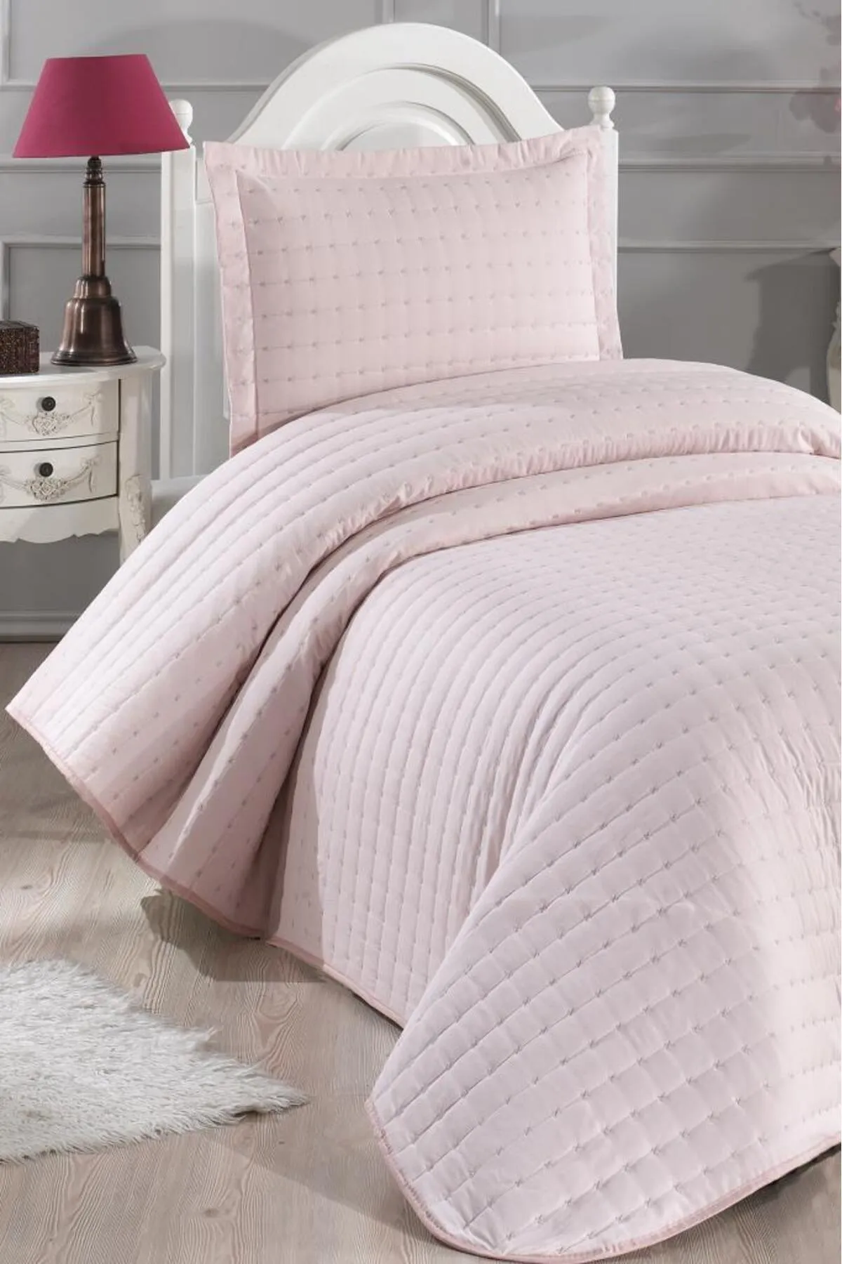 Çeyiz Diyarı  Gesteppte Tagesdecke „Dublin“ für Einzelbett, Puder