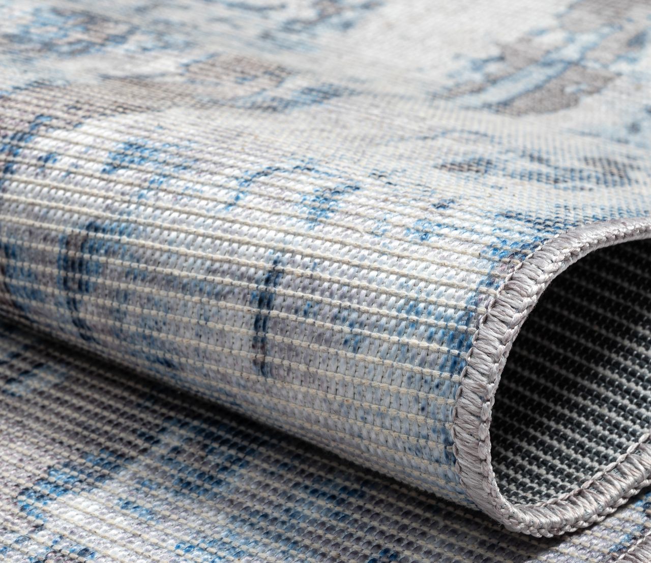 MyFlair Teppich Olivia, 120cm x 180cm, Farbe blau/grau, rechteckig