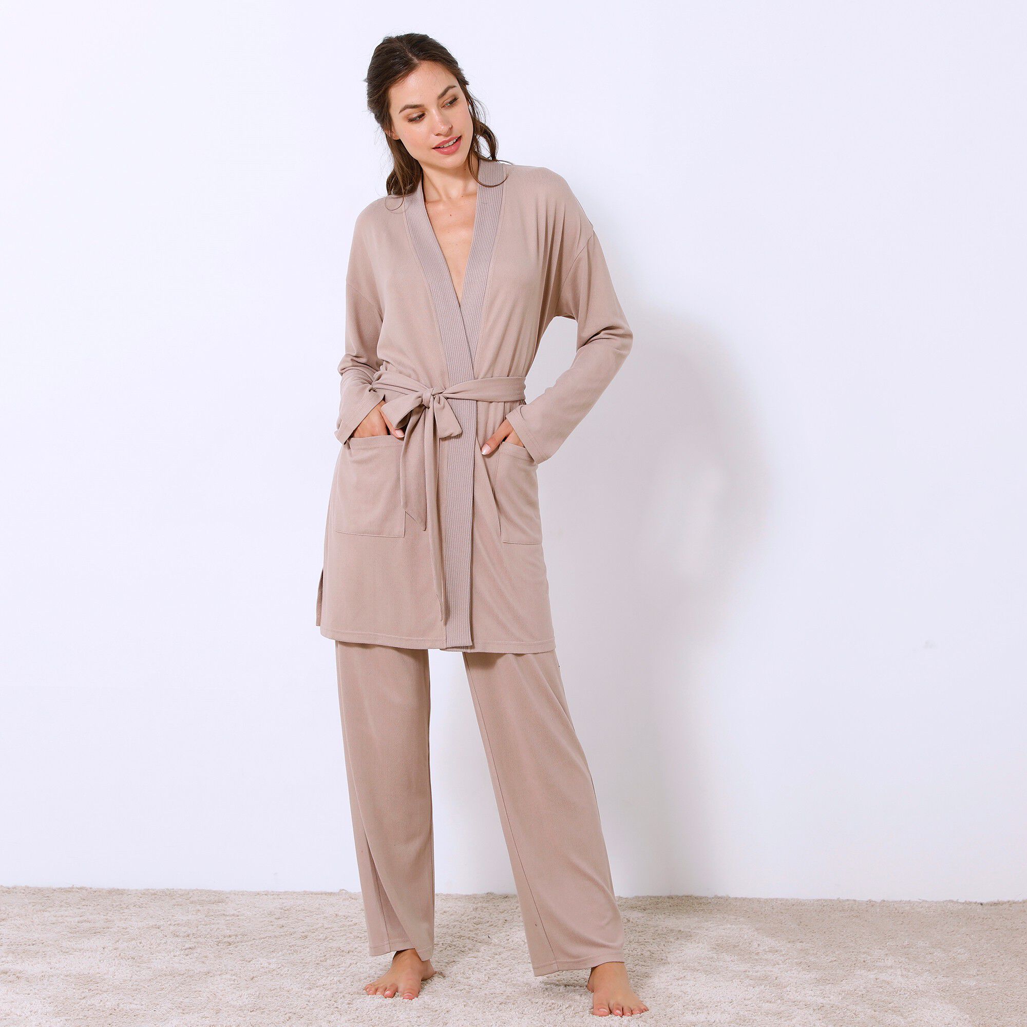 Peignoir court coton doux