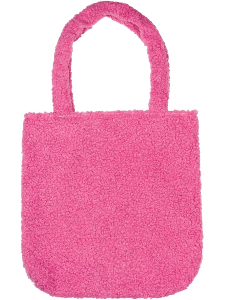 styleBREAKER Teddyfell Schultertasche in Rosa günstig kaufen onesize