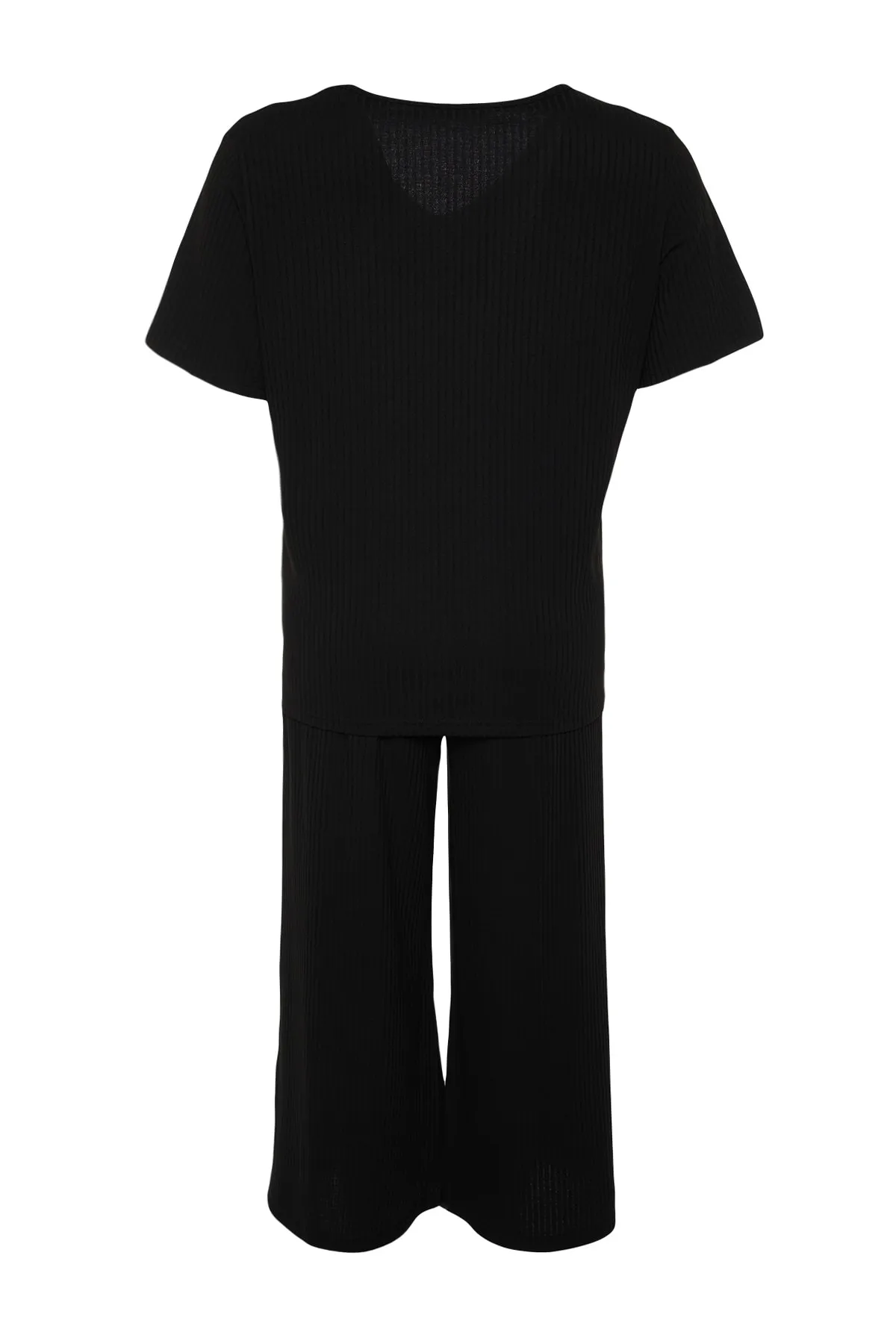 Trendyol Curve  Schwarzes gestricktes Pyjama-Set
