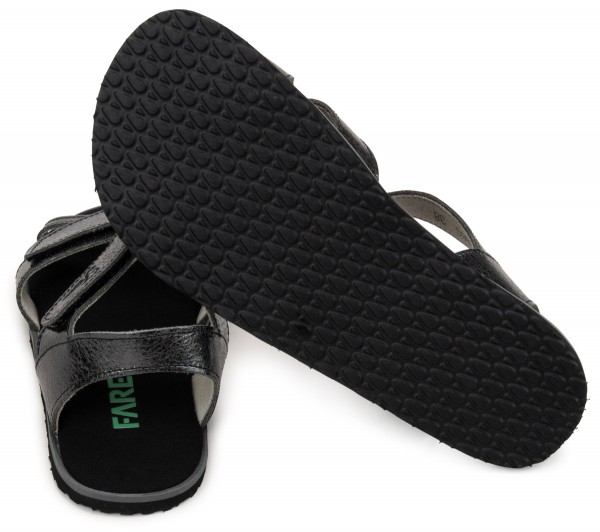 Fare Bare |vA ~ Leder Sandale Benissa ~ Schwarz