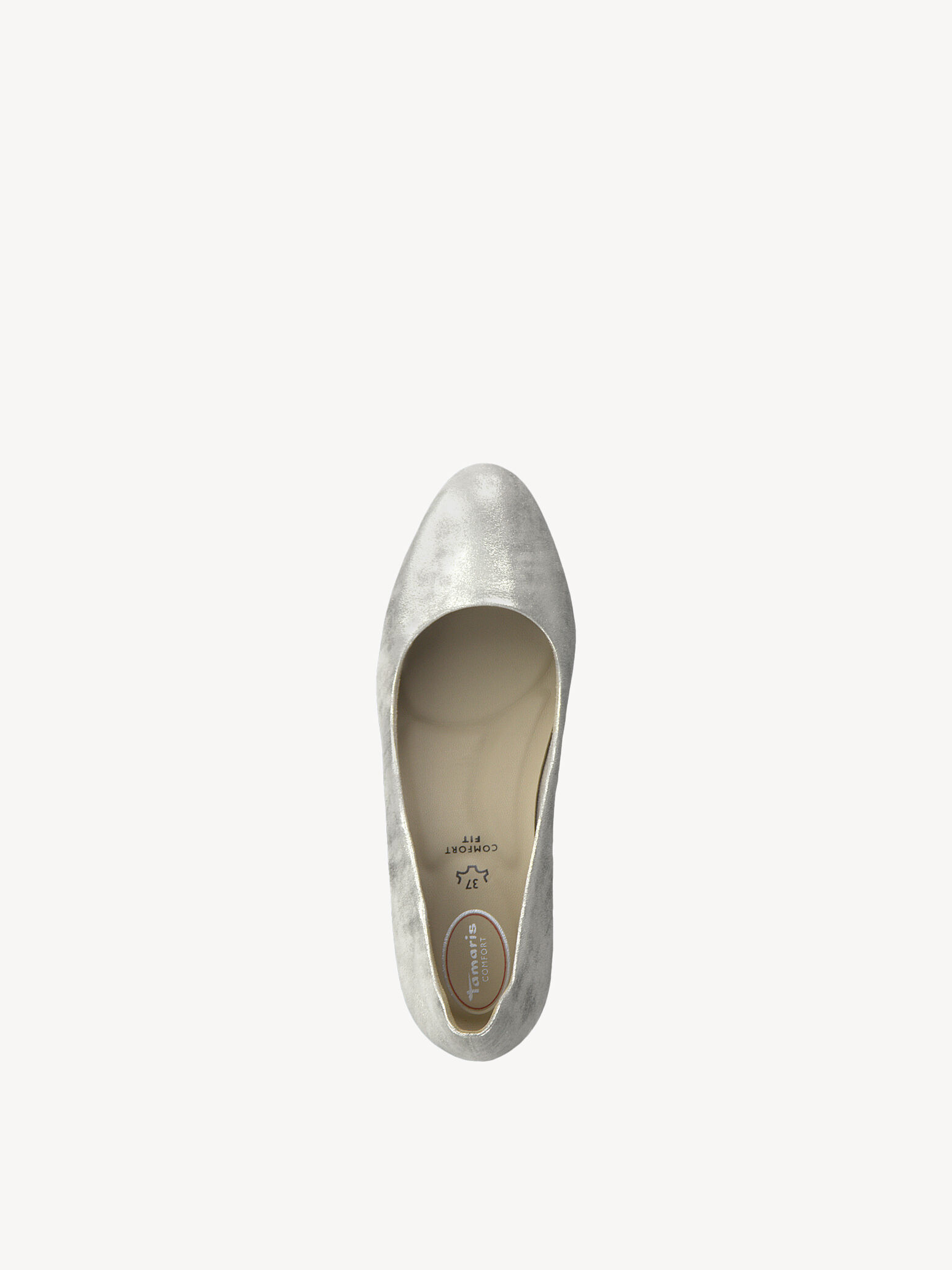 Escarpin en cuir - métallique
