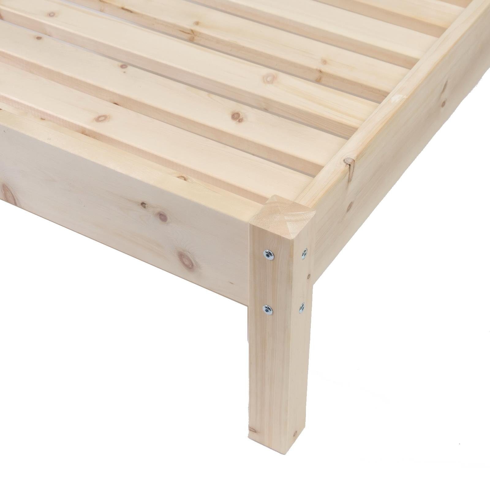 TUGA-Holztech Massivholzbett Pfostenbett aus Zirbenholz (Zirbe) 