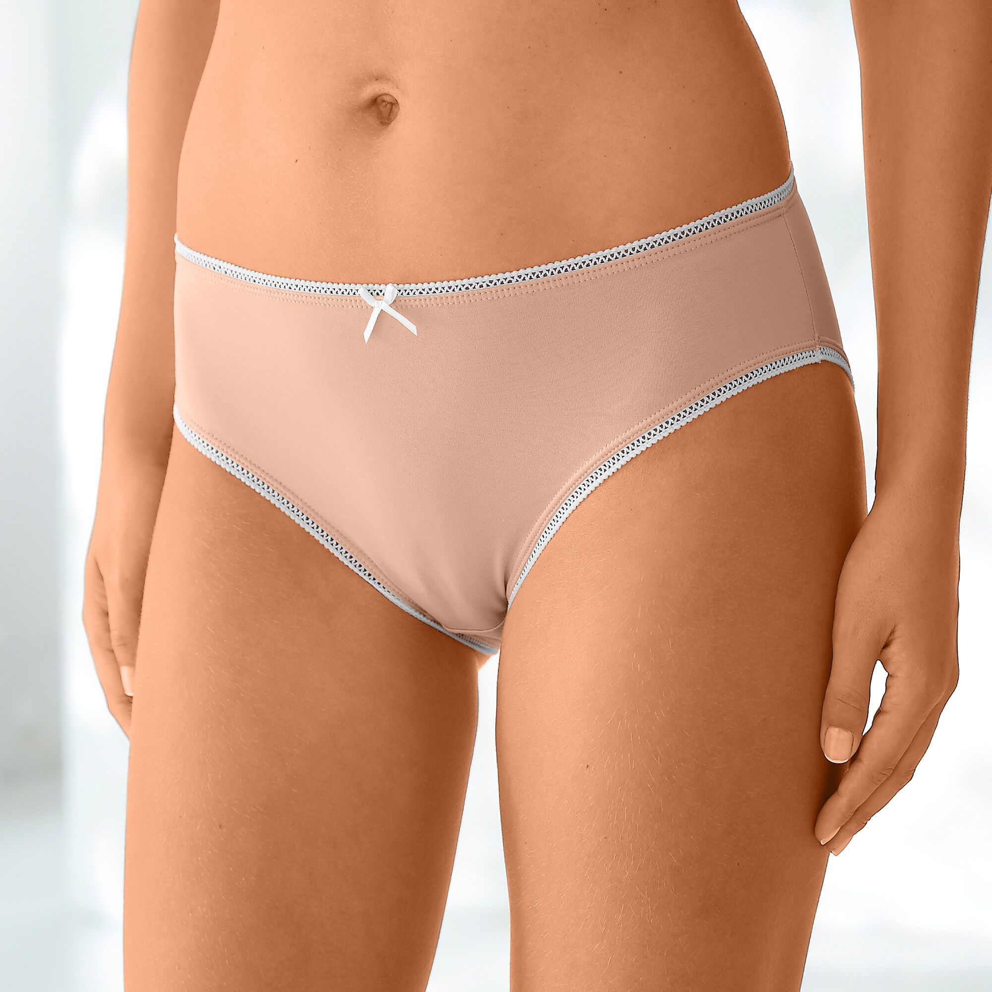 Slip coton forme midi imprimé motif à pois assortis – Lot de 4