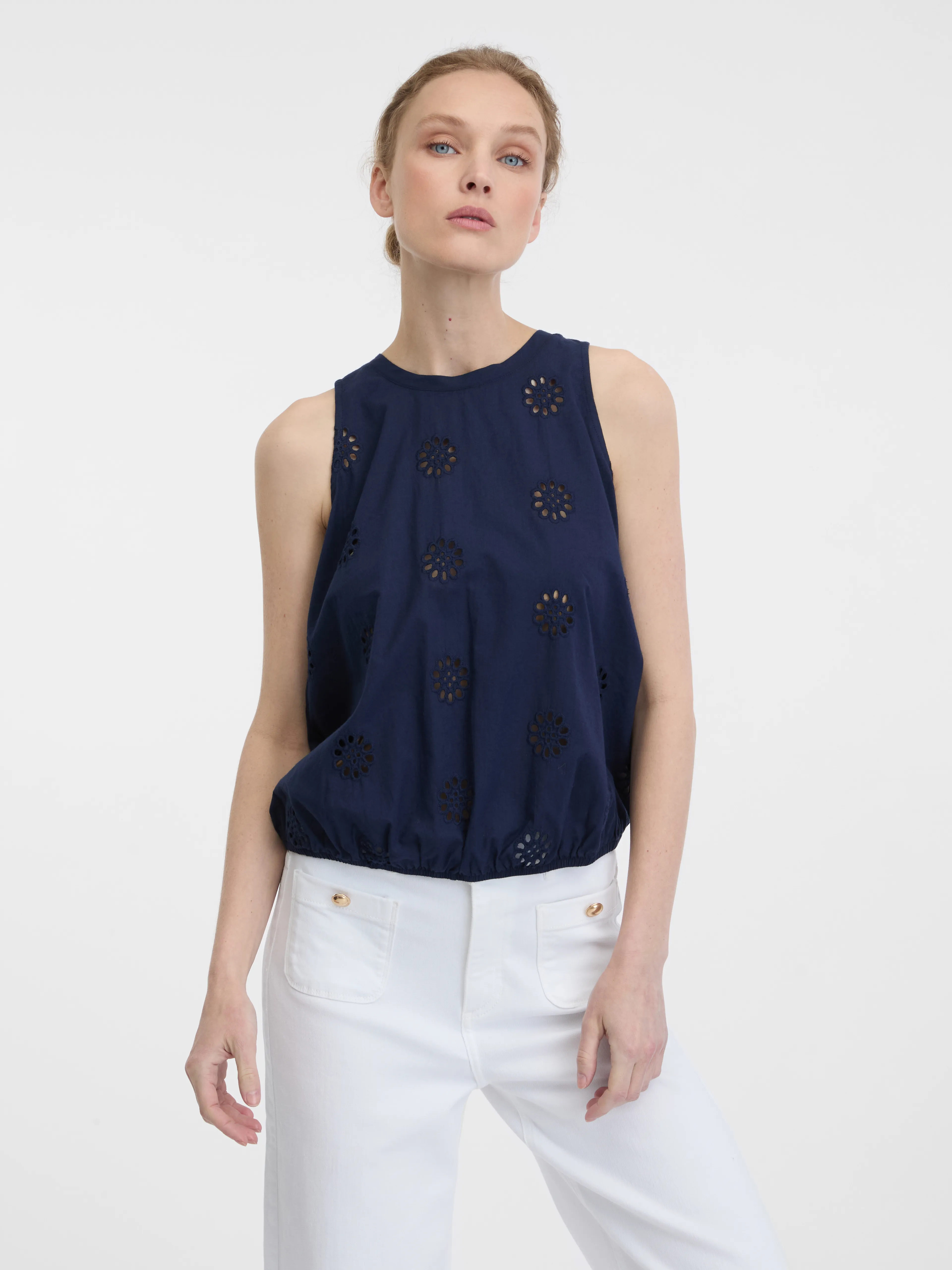 Dunkelblaue Damen Bluse ORSAY