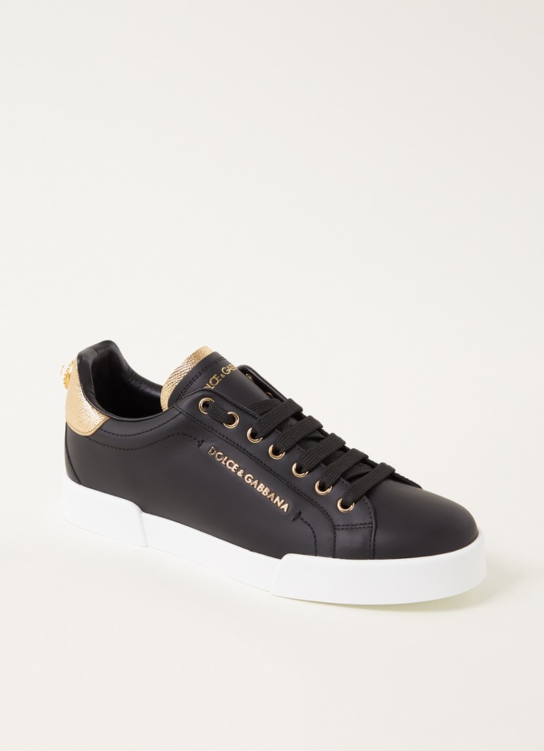 Baskets Dolce & Gabbana Portofino en cuir de veau avec détails métalliques