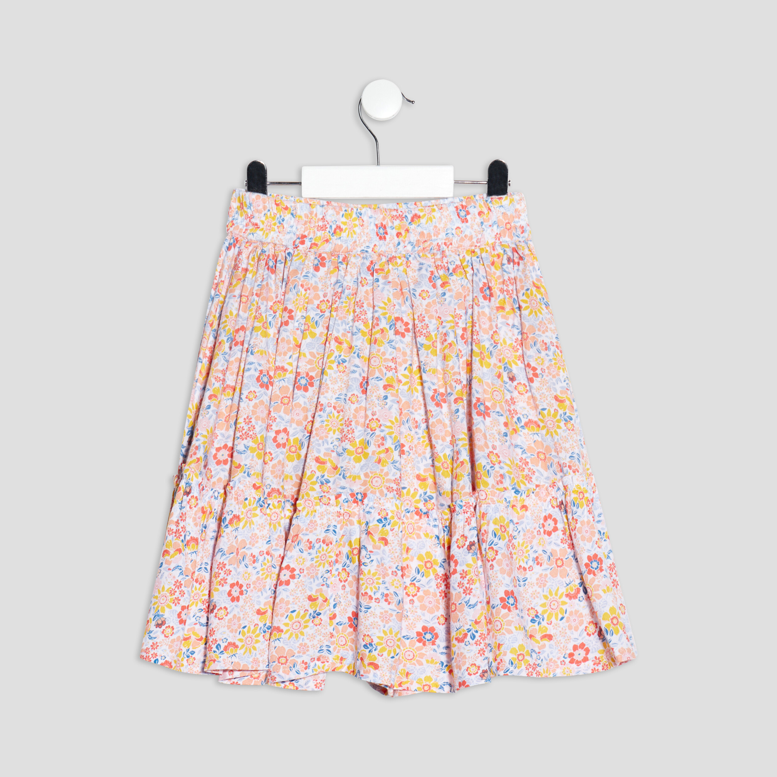 Jupe-short évasée ecru fille | La Halle