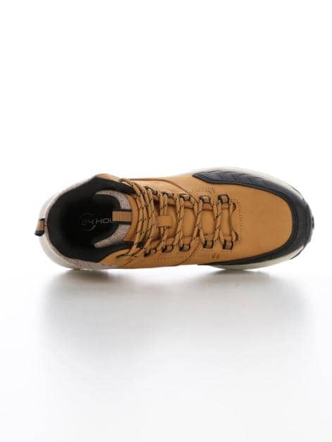 Schnürstiefelette mit kontrastfarbenen Nähten