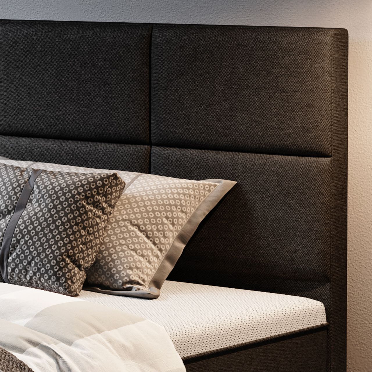IHG Boxspringbett ROTTERDAM PLUS 180x200, Schwarz