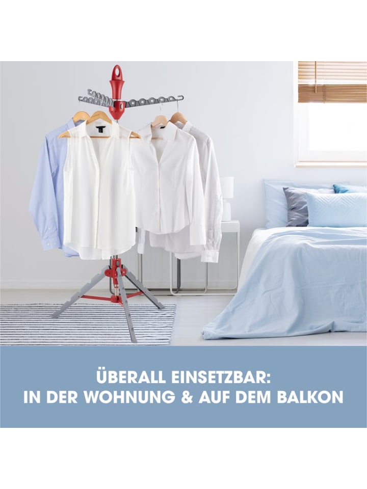 EASYmaxx Wäscheständer klappbar in Grau/Rot günstig kaufen onesize