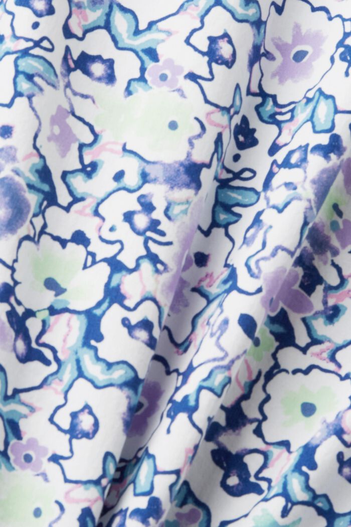 Baumwollbluse mit Blumen-Print