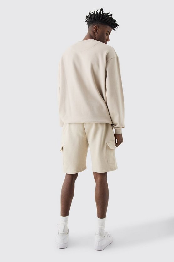 Lockere Jersey Cargo-Shorts