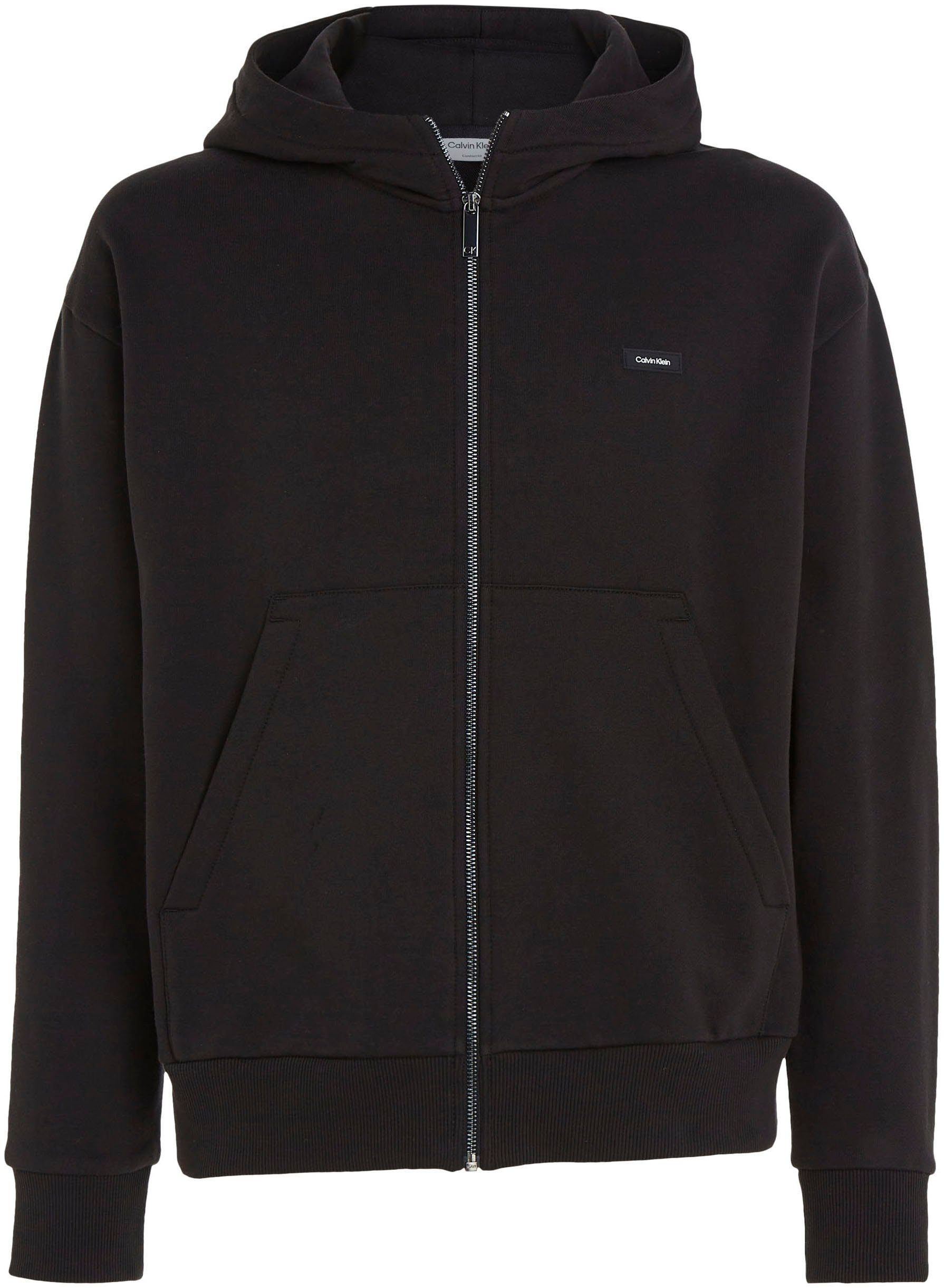 Calvin Klein Kapuzensweatshirt mit aufgenähtem CK-Badge auf der Brust