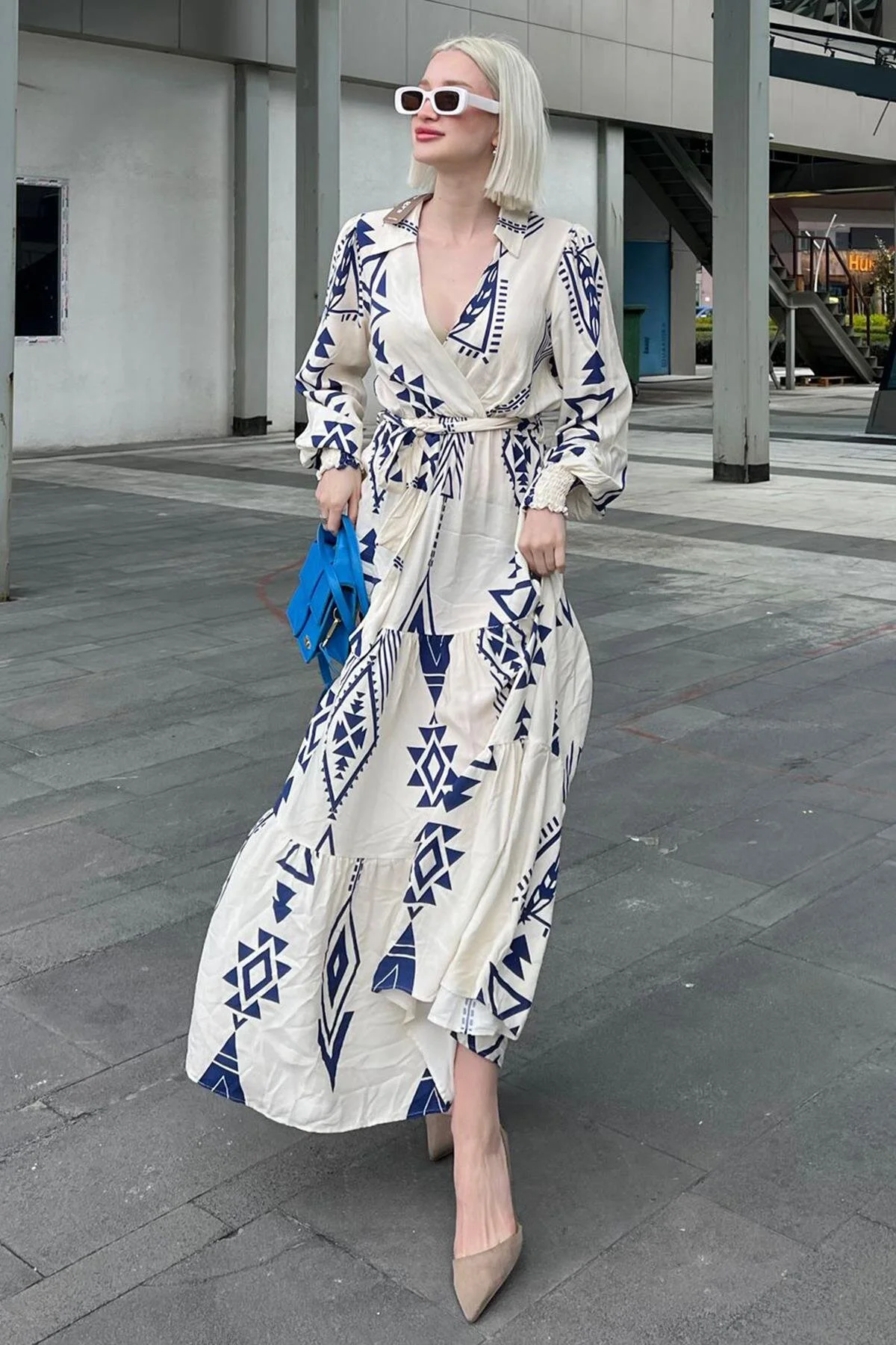 Madmext  Kleid - Weiß - A-Linie
