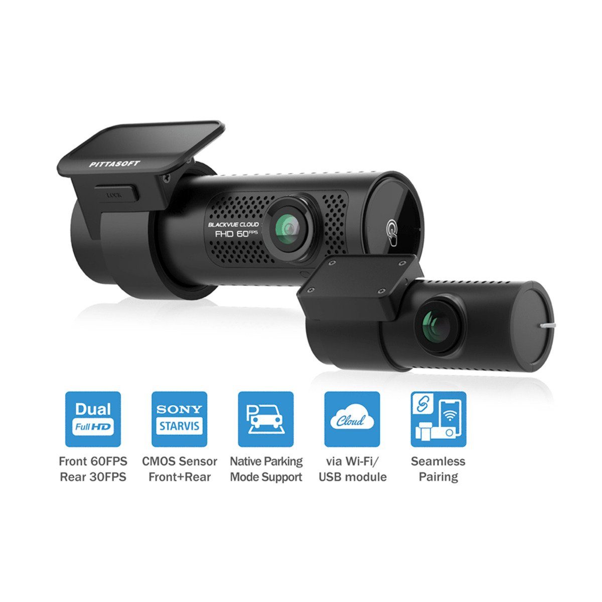 BlackVue BlackVue DR770X-2CH 256GB Dashcam + Heckkamera, Fu Dashcam